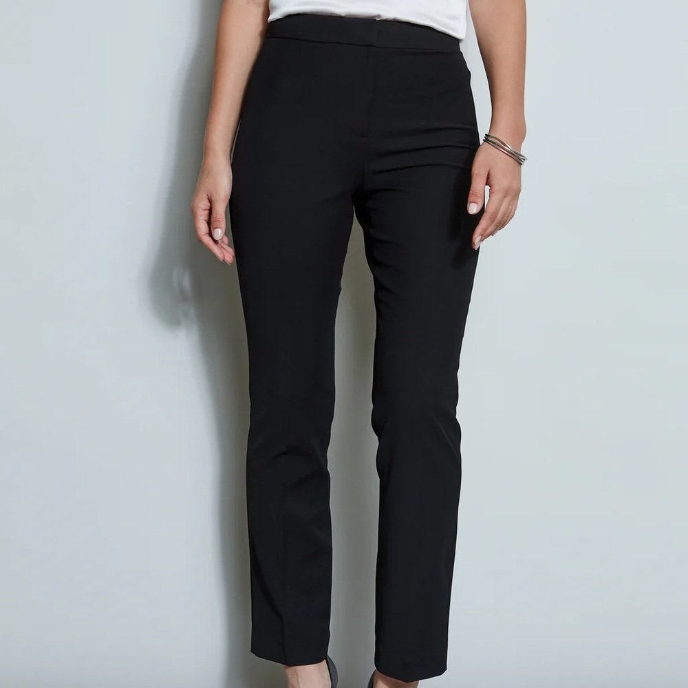 TAHARI ASL black straight leg petite dress pants